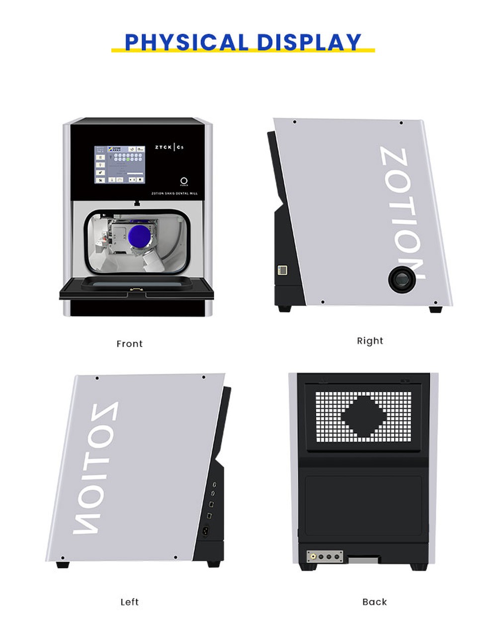 Dental equipment cad cam 5 Axis cnc Dry Dental Zirconia Blocks Milling Machine display Dental equipment cad cam 5 Axis cnc Dry Dental Zirconia Blocks Milling Machine display